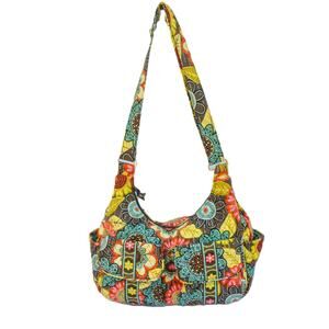 VERA BRADLEY Purse Cargo Sling Crossbody Floral Shower Retired Pattern Large Bag